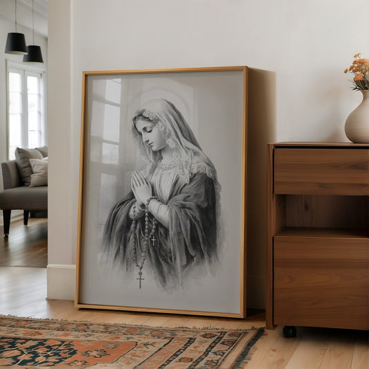 Quiet Prayer On Rustic Wood