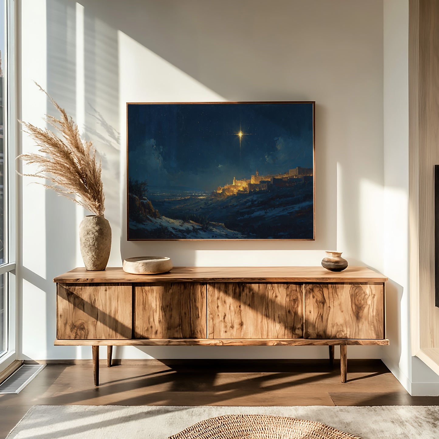 Ancient City Under Celestial Light