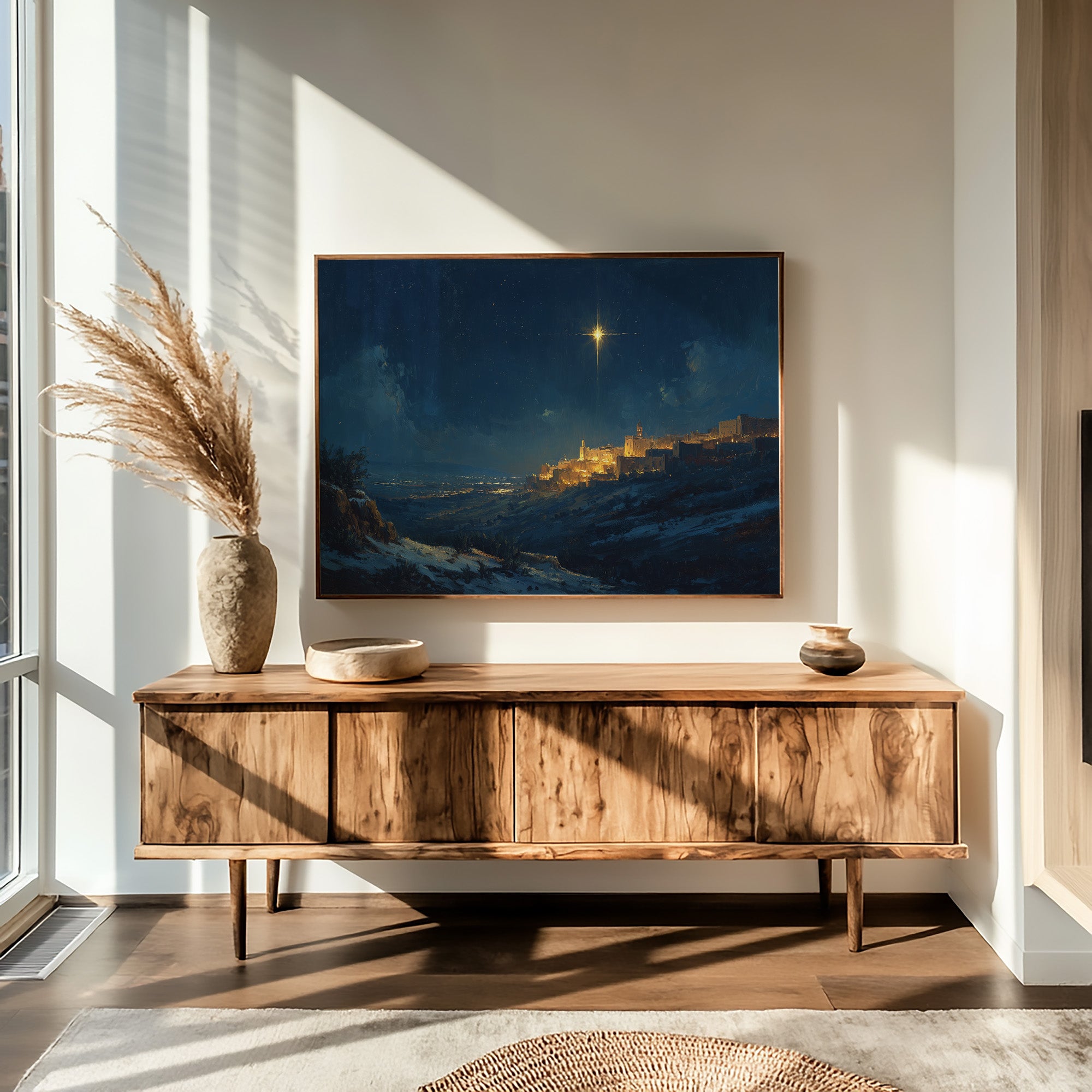 Ancient City Under Celestial Light