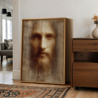 Faded Canvas On Rustic Wood