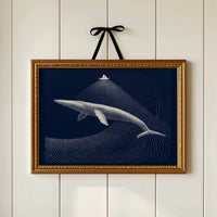 Tiny Vessel Above Ocean Giant