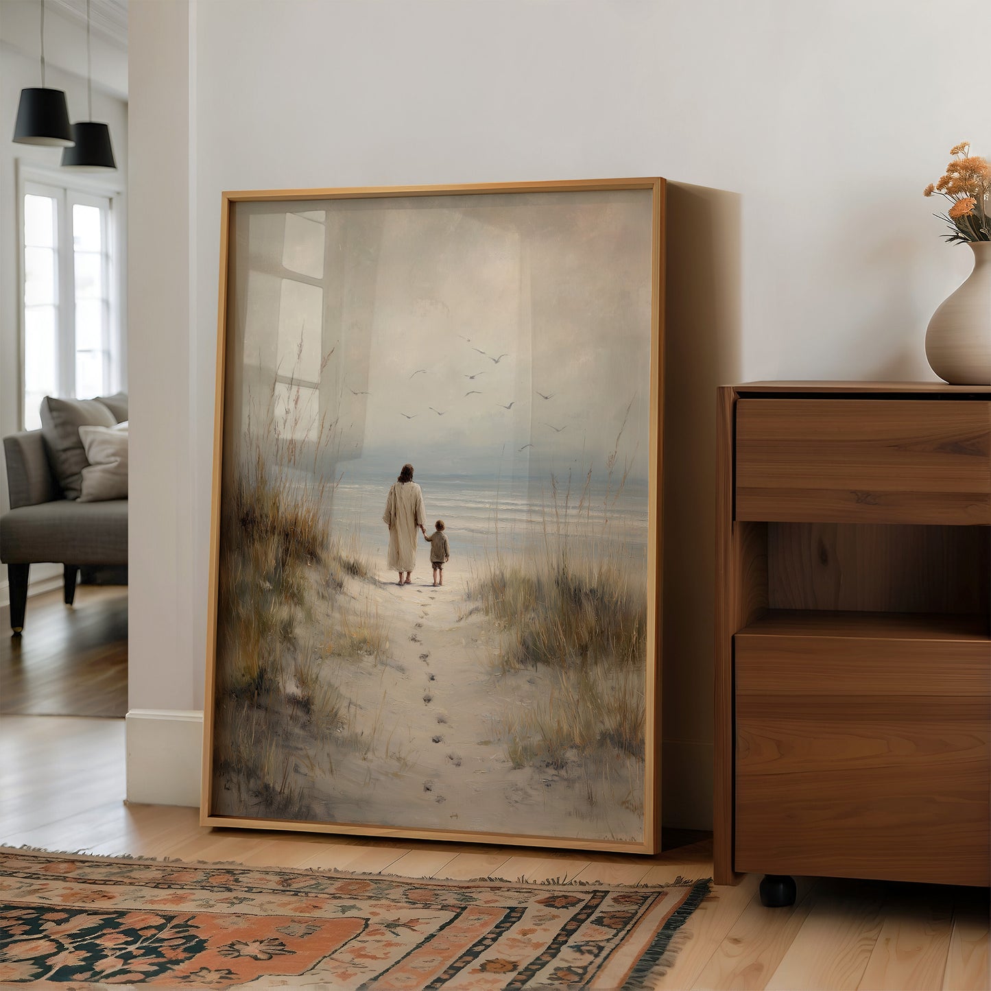 Footprints Lead To Ocean Promise