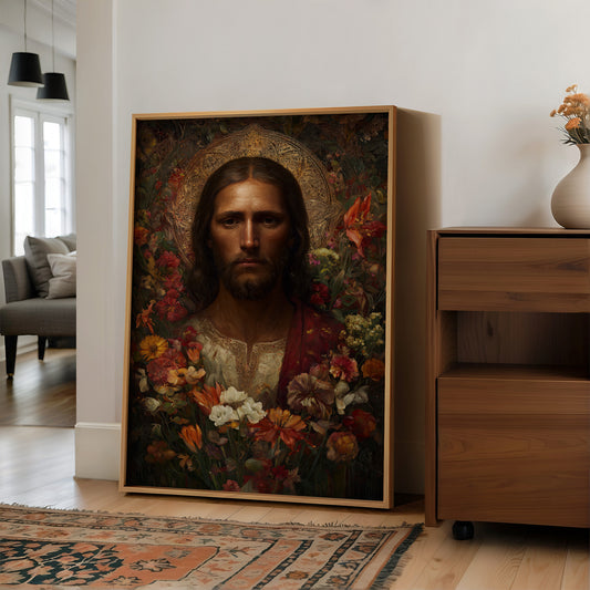 Sacred Blossoms Frame Ancient Grace