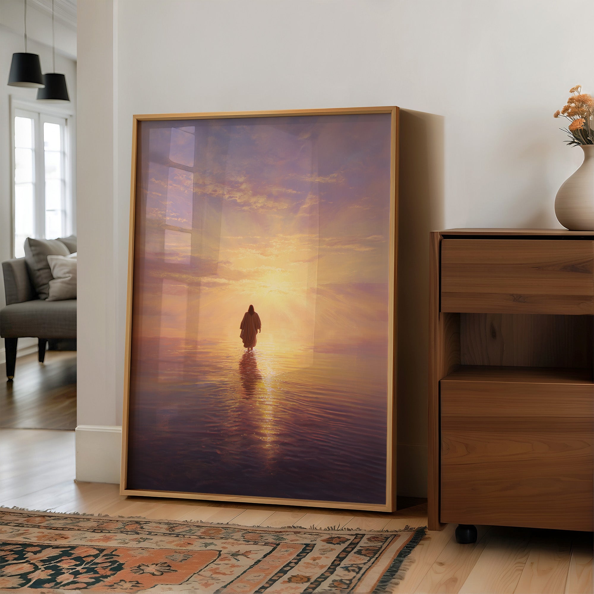 Solitary Path Into Golden Waters