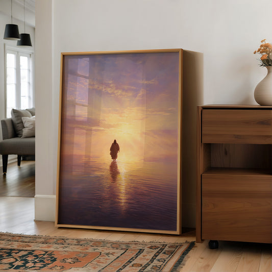 Solitary Path Into Golden Waters