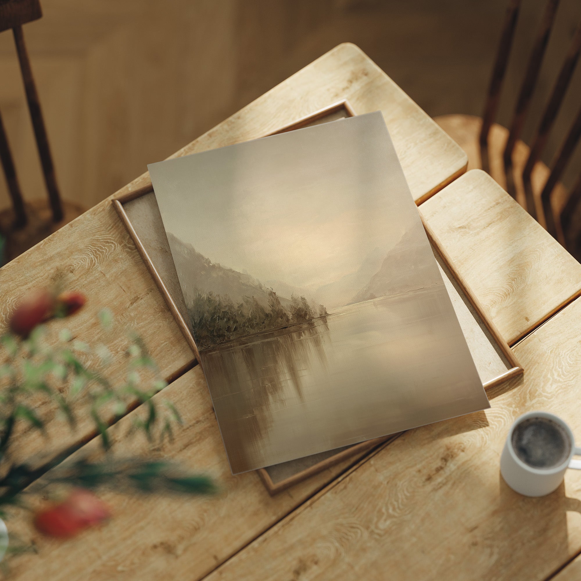 Mist Lingers Over Still Waters