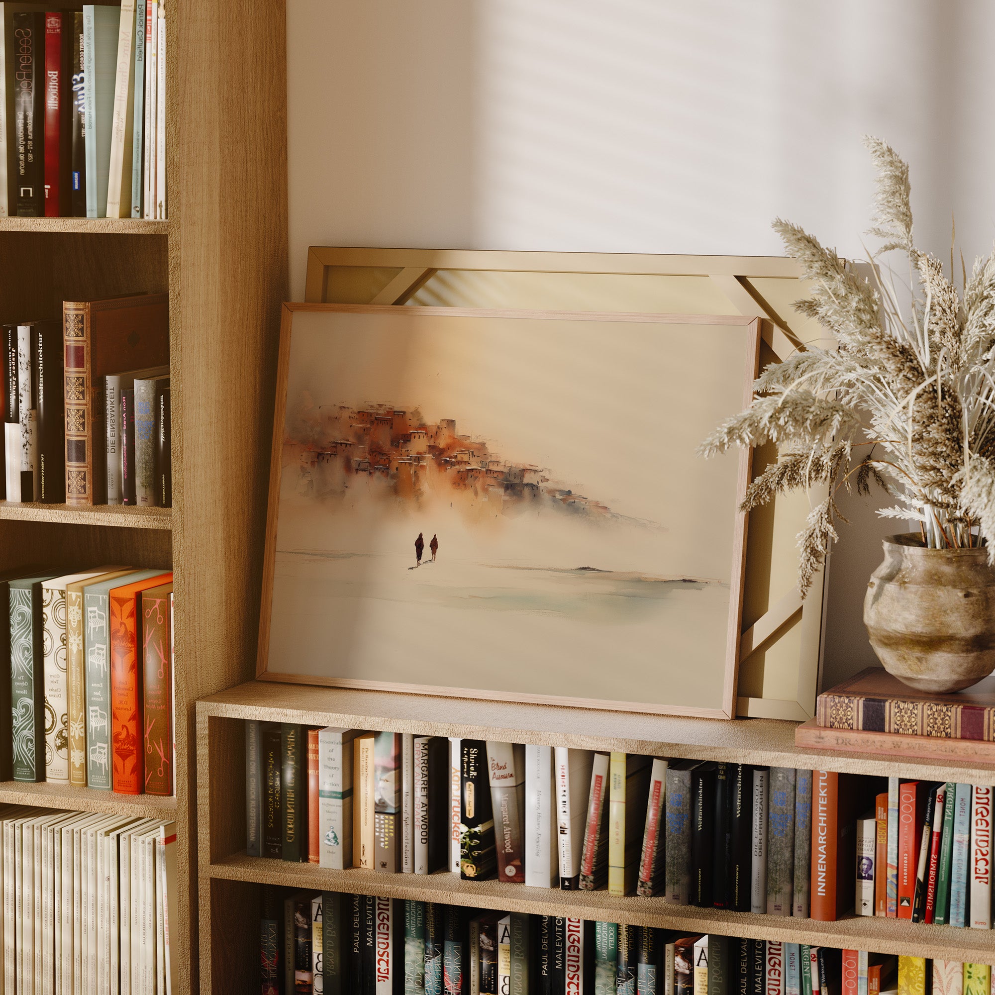 Travelers In Morning Mist