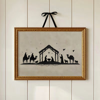 Silent Night In Ink Silhouettes