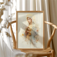 Gentle Flowers Among Watercolor Grace