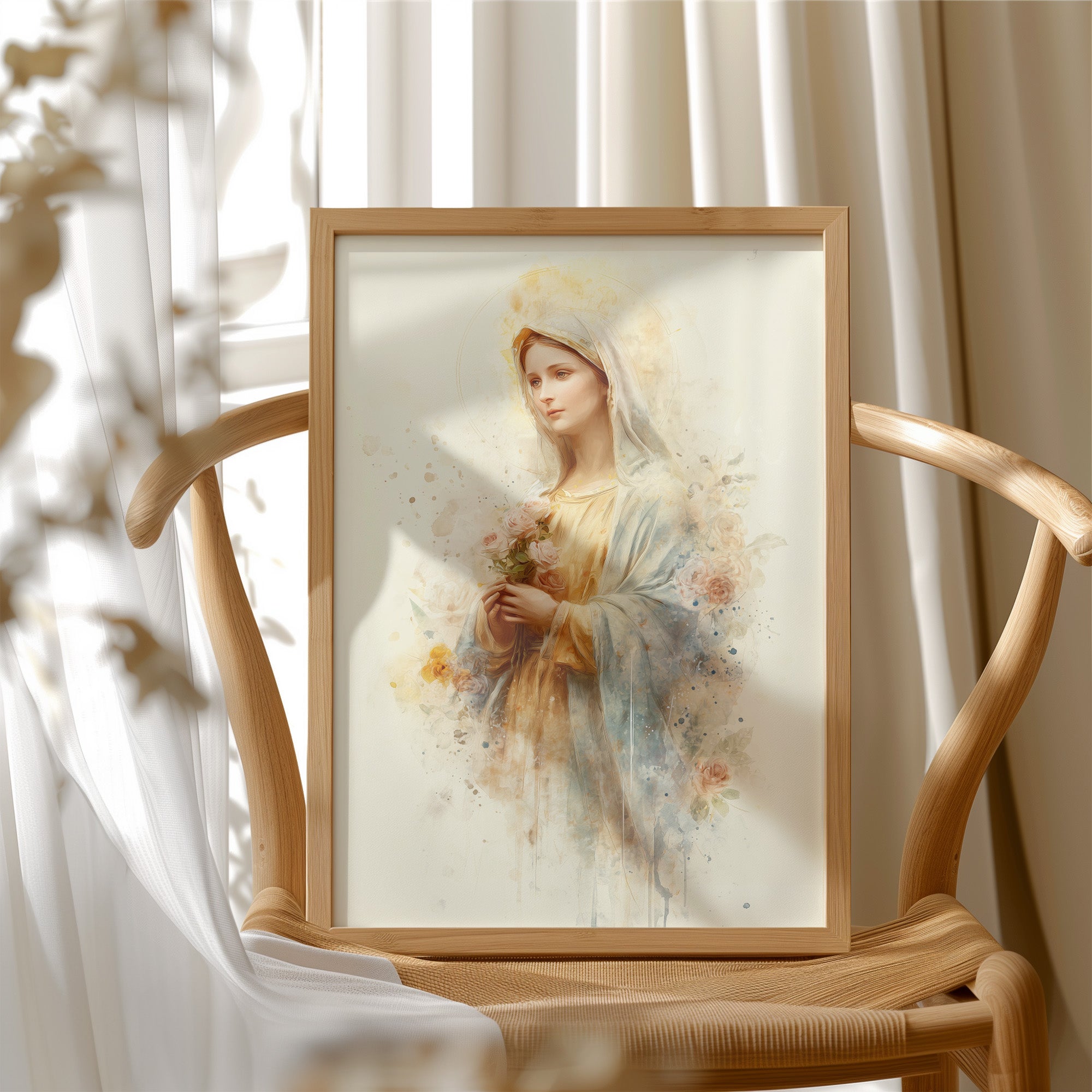 Gentle Flowers Among Watercolor Grace