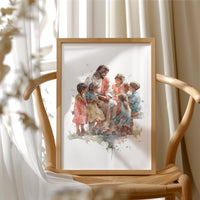 Watercolor Stories On Sunlit Wood