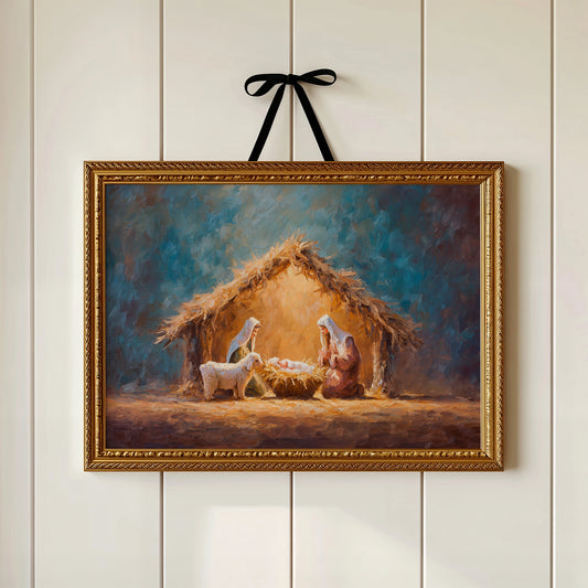 Sacred Light Among Humble Straw