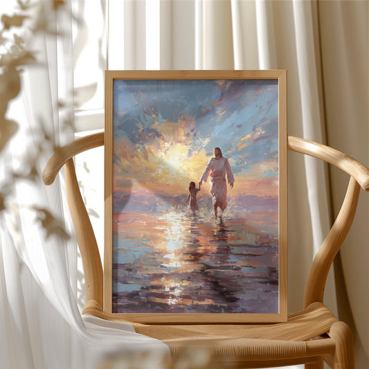 Gentle Steps Through Golden Waters