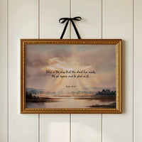 Scripture Glows Over Tranquil Waters