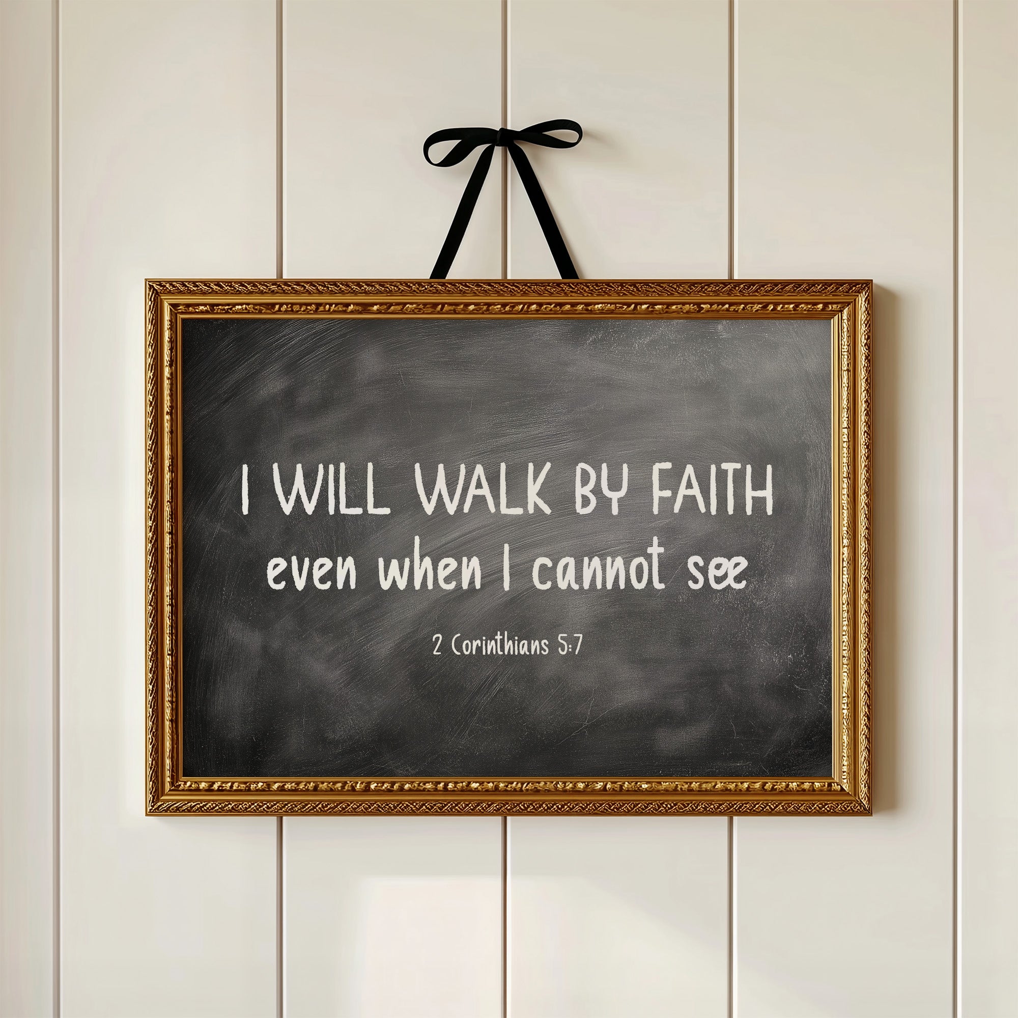 Chalk Words On Wooden Shelves