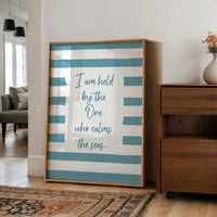 Teal Stripes Carry Ocean Promises