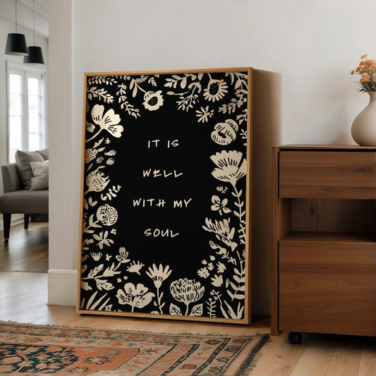 Floral Affirmations Frame Inner Peace