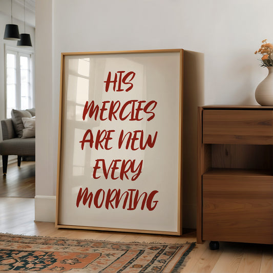 Crimson Words On Ivory Canvas