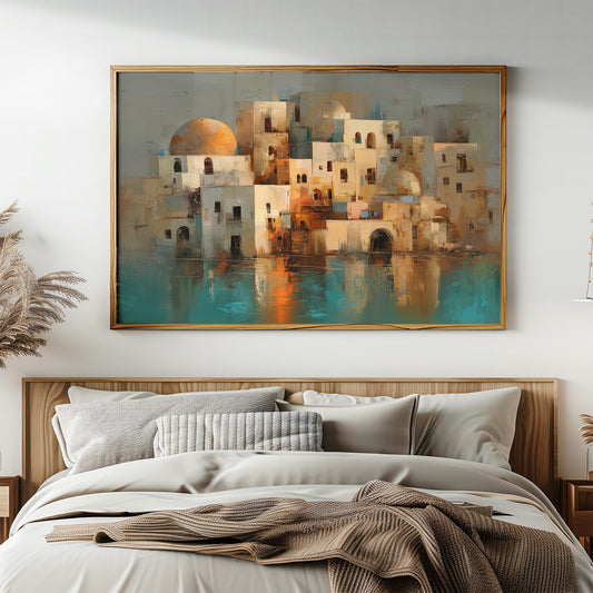 Mediterranean Mirage: Domes At Dusk