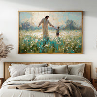 Ethereal Guidance Through Wildflower Fields