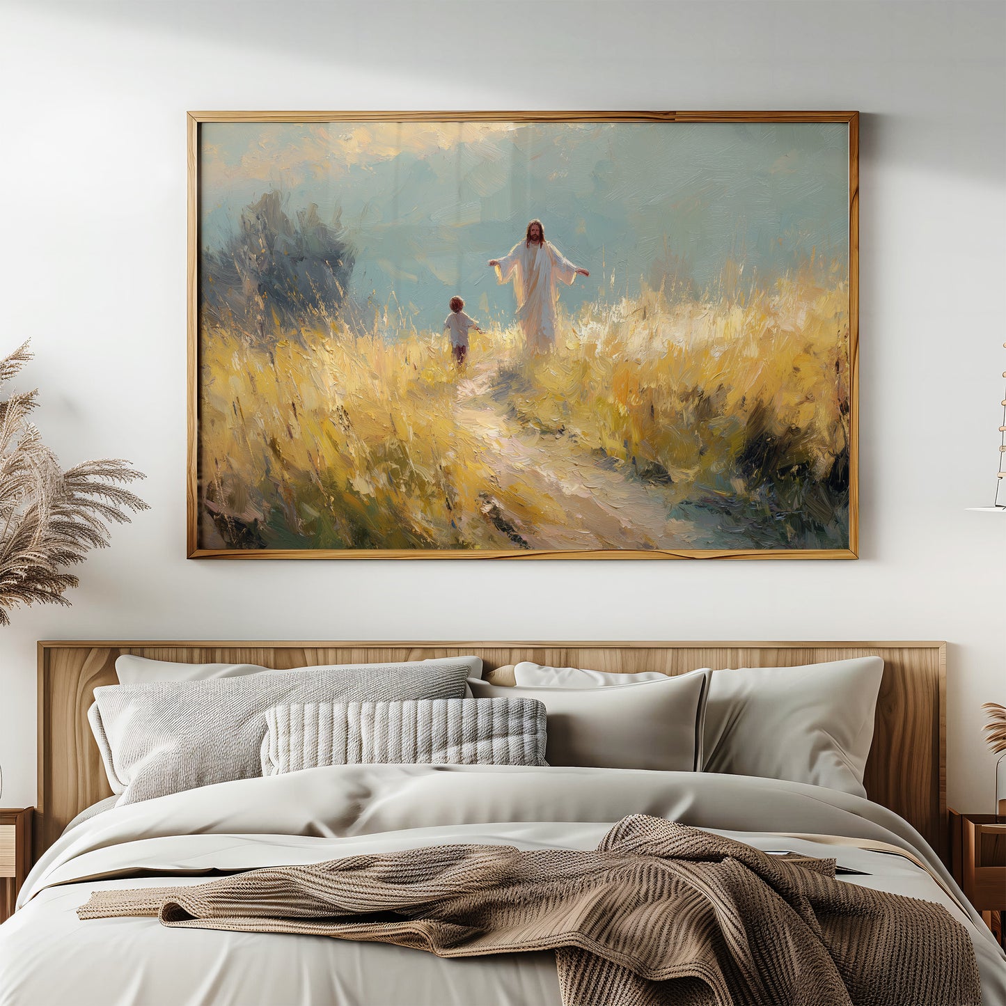 Wheat Field Encounter in Golden Light