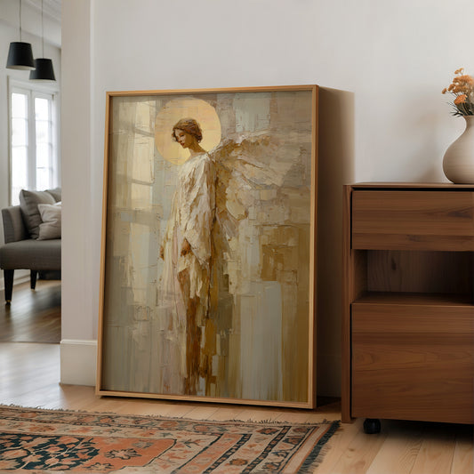 Ethereal Guardian in Golden Light