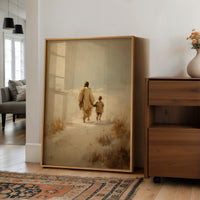 Ethereal Journey Through Amber Mist