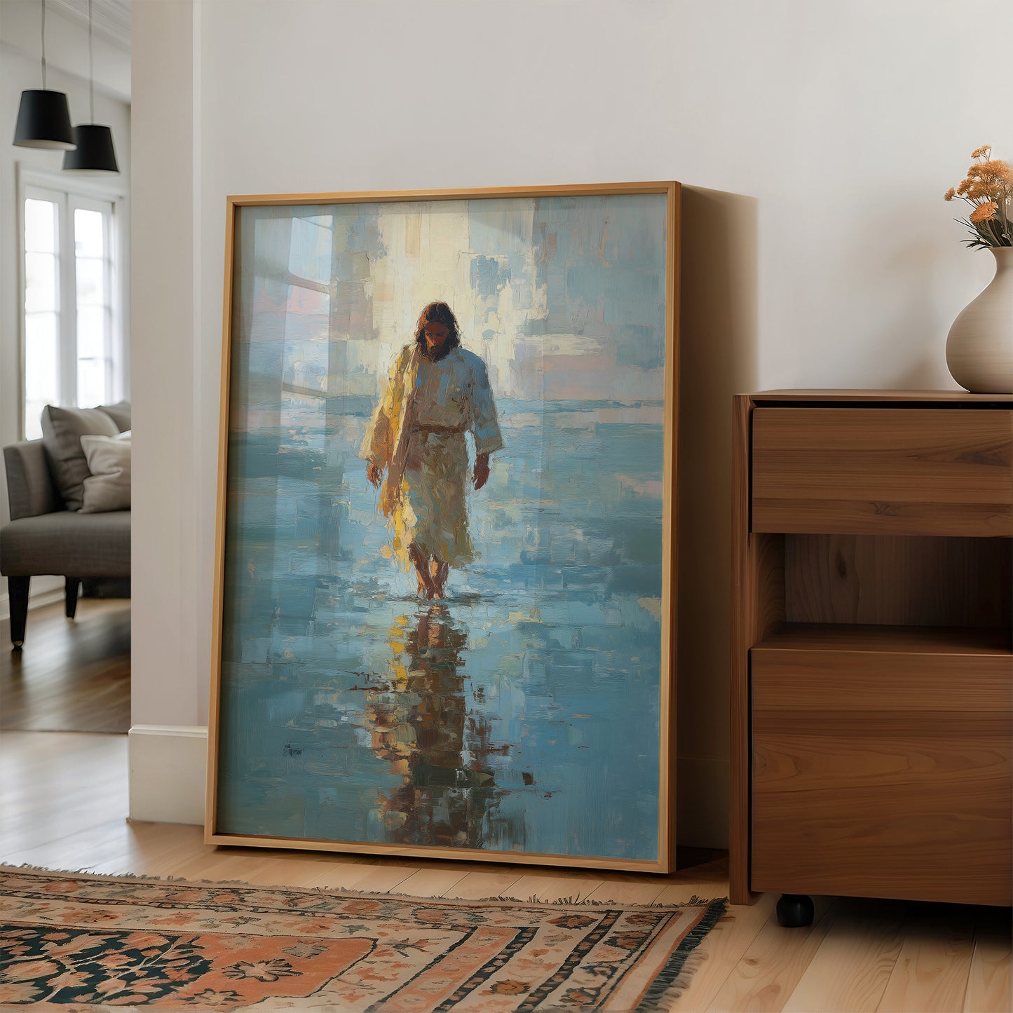 Solitary Path Through Azure Waters