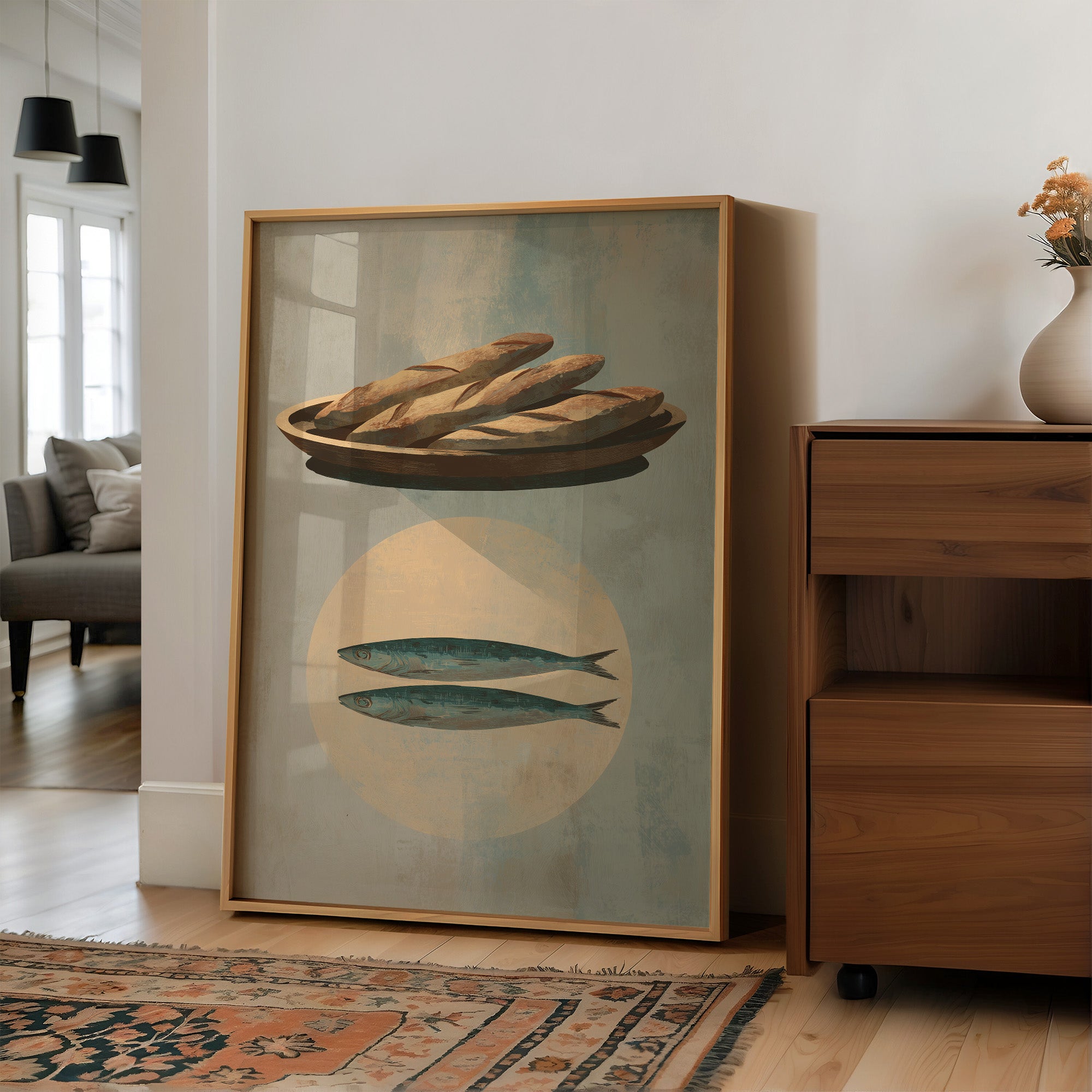 Rustic Feast: Bread and Fish in Harmony