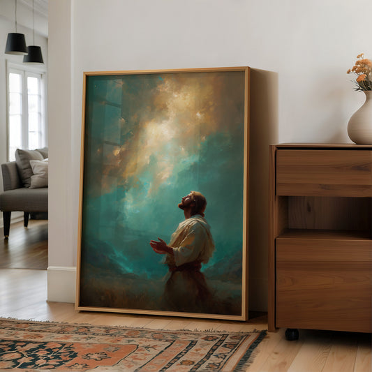 Divine Light Breaks Through Turquoise Heavens
