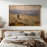 Shepherd's Solitude Among Rolling Hills