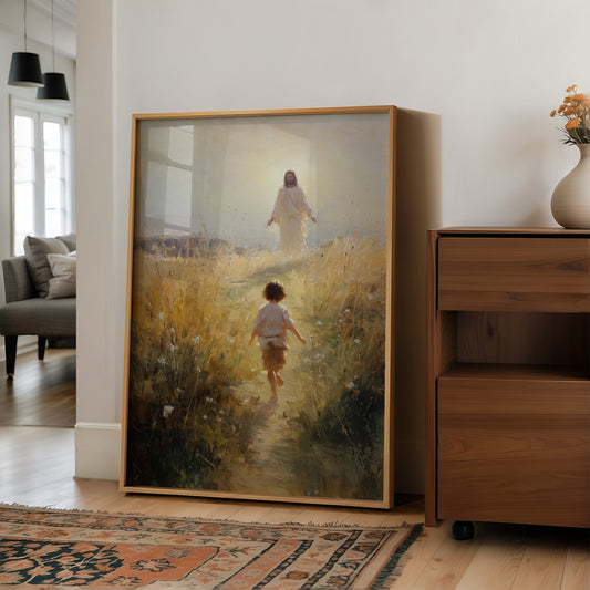 Divine Encounter in Golden Fields