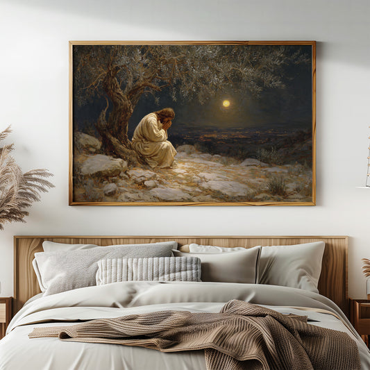Midnight Prayer Beneath Ancient Olive