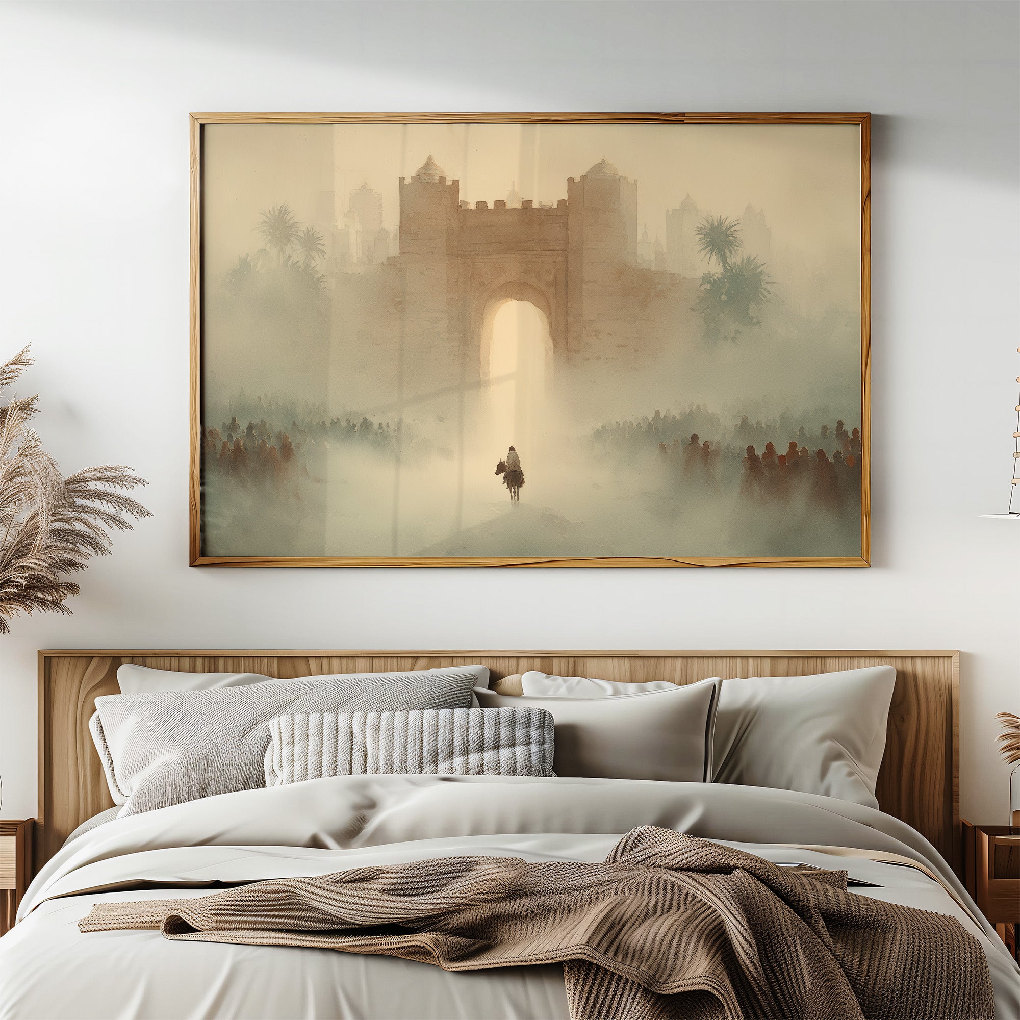 Ancient Gateway Beckons Through Desert Haze