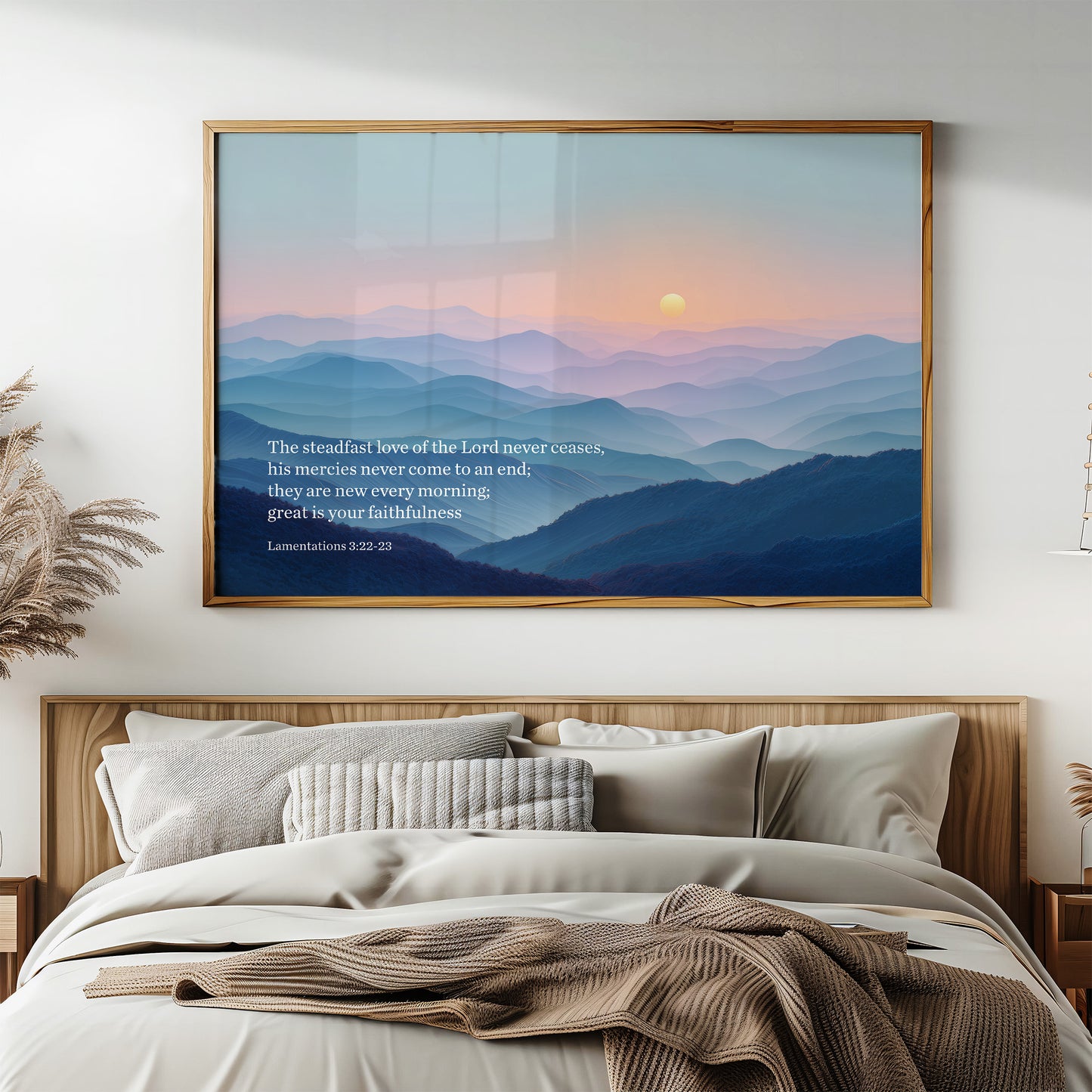 Mercies Dawn Over Azure Peaks Lamentations 3:22-23