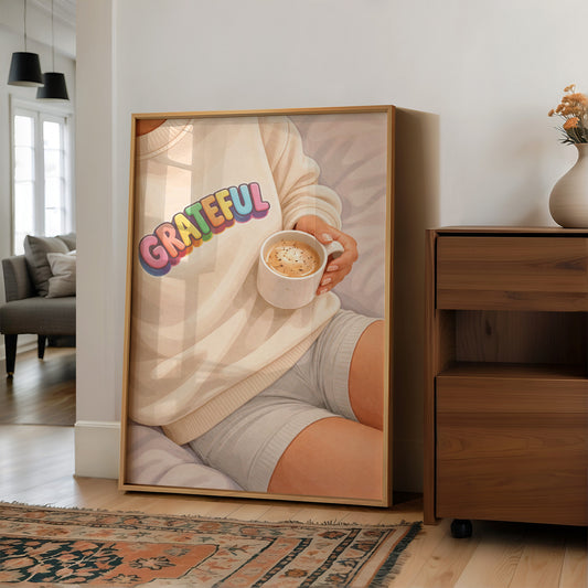 Rainbow Gratitude Embraces Morning Ritual