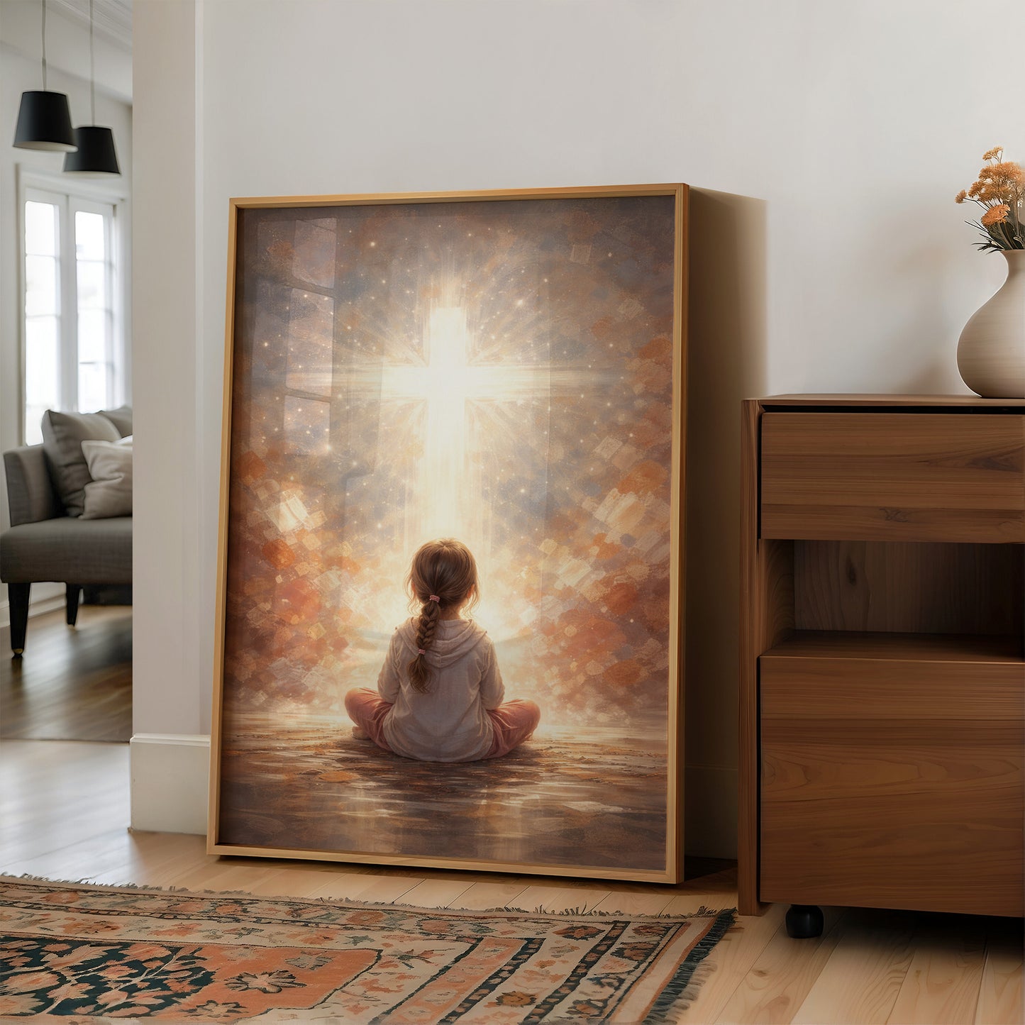 Celestial Whispers Guide Innocent Prayer