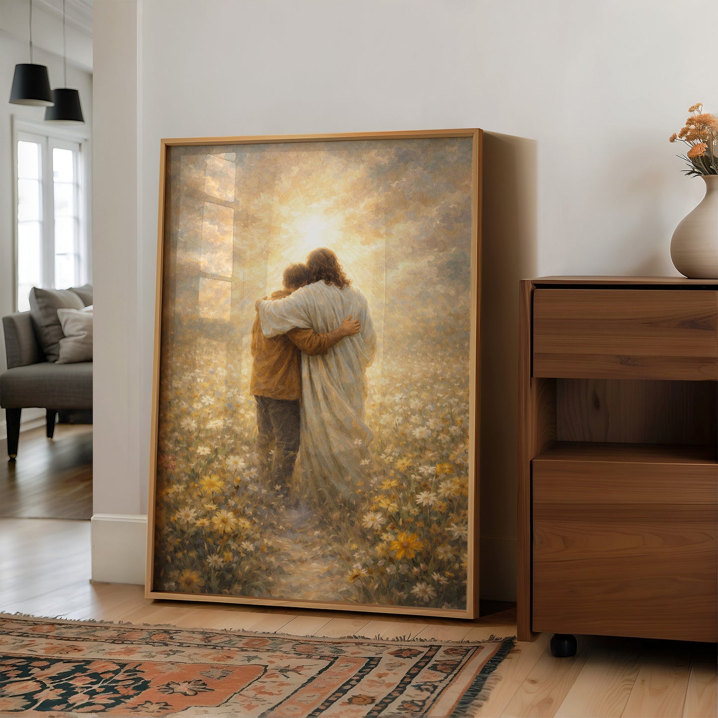 Ethereal Embrace in Golden Meadow