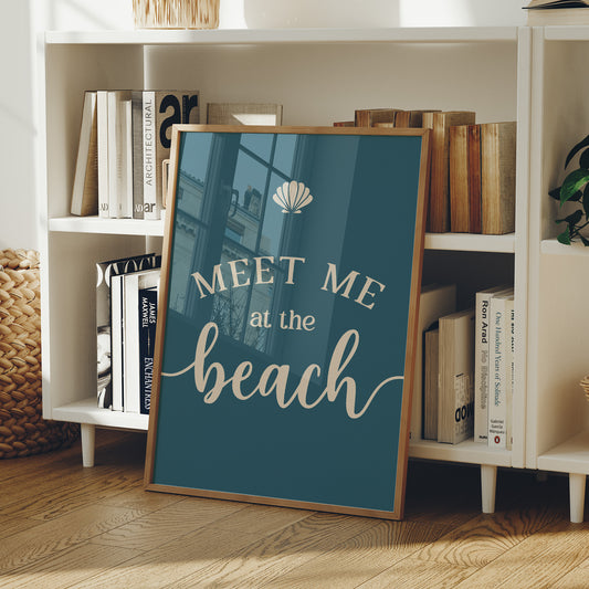 Coastal Invitation in Teal Depths