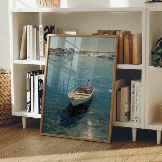 Patriotic Dinghy on Coastal Waters