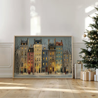 Parisian Winter Through Pastel Facades