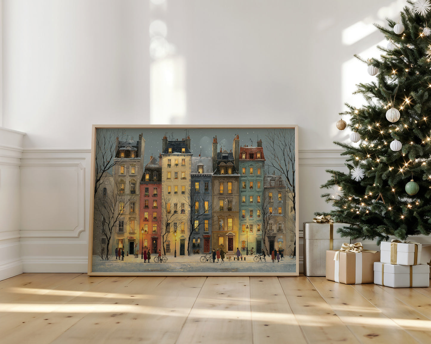 Parisian Winter Through Pastel Facades