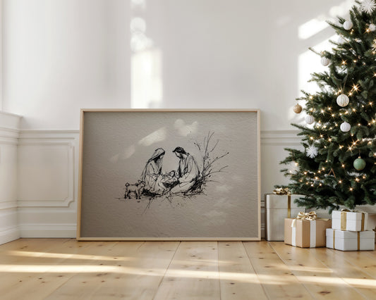 Tender Stillness at the Manger