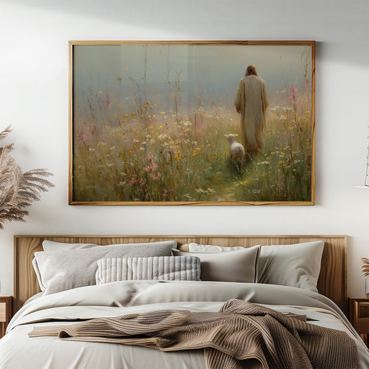Faithful Companion Through Misty Meadows
