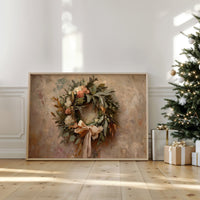 Wreath of Leaves and Soft Florals