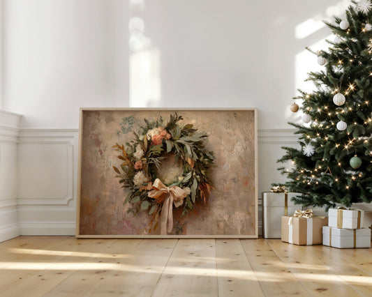 Wreath of Leaves and Soft Florals