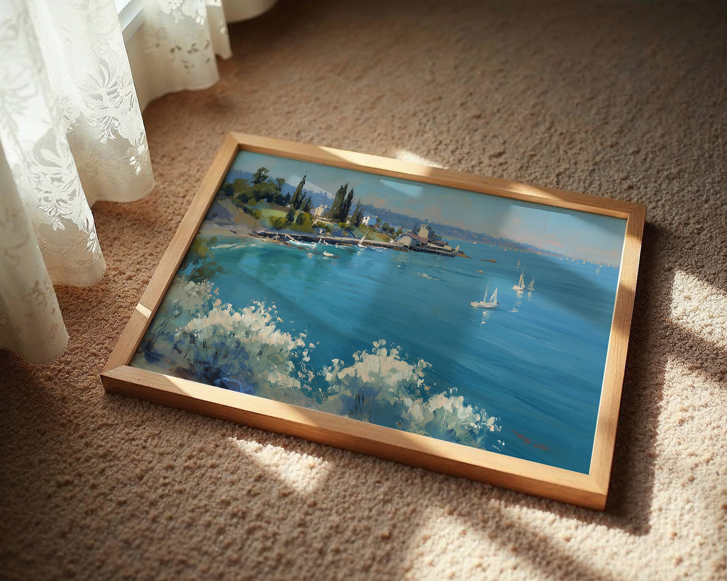 Mediterranean Sailboats on Turquoise Shores