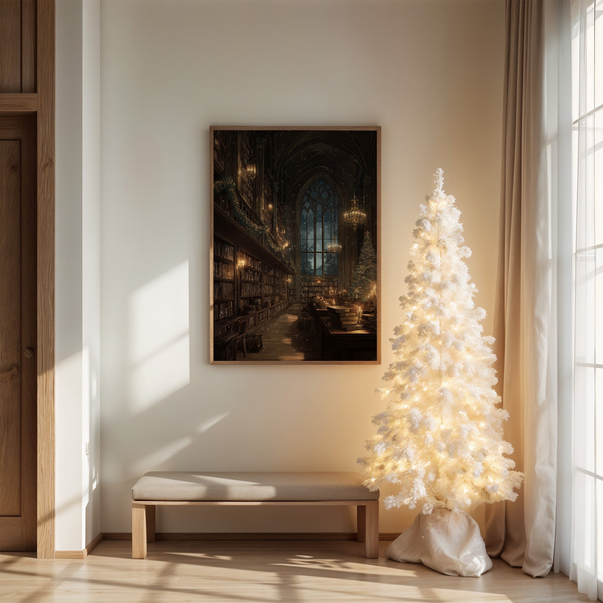 The Library at Christmas Night