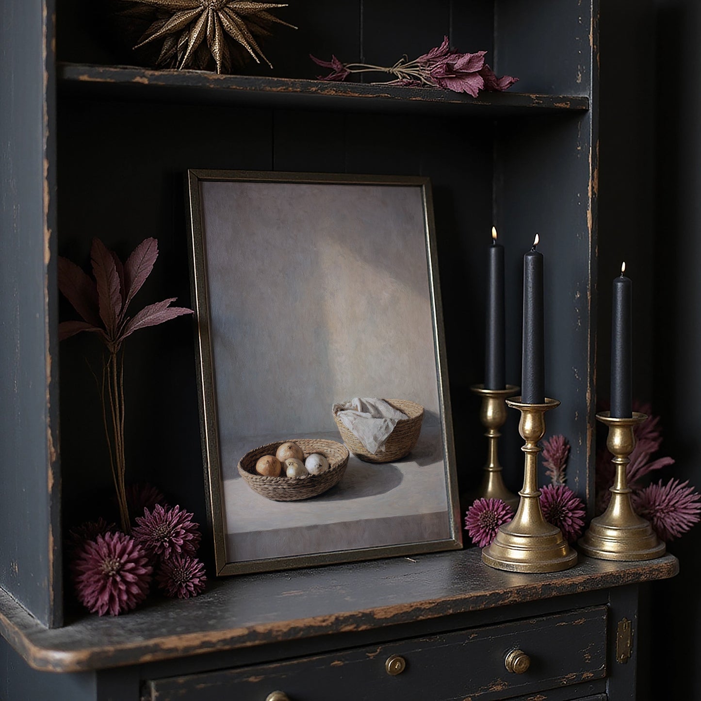 Rustic Simplicity: Onions and Linen