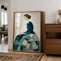 Patchwork Elegance in Teal Reverie